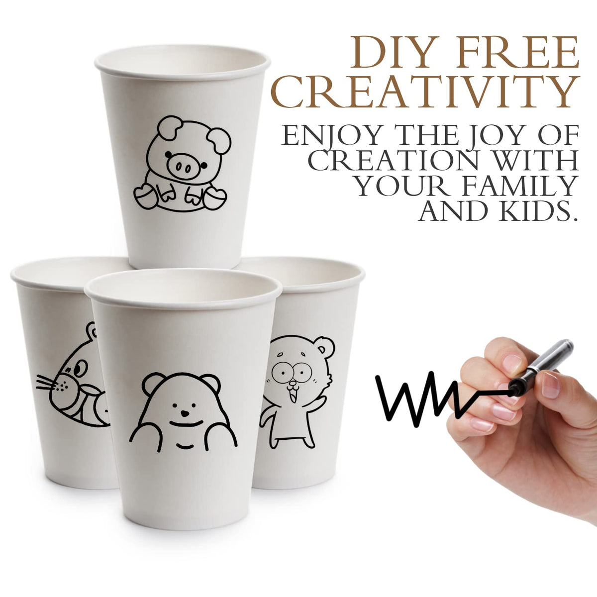 Ginkgo Thickened Coffee Cups for DIY creativity, perfect for family fun. 100% Authentic, available at Curat Cart in India.