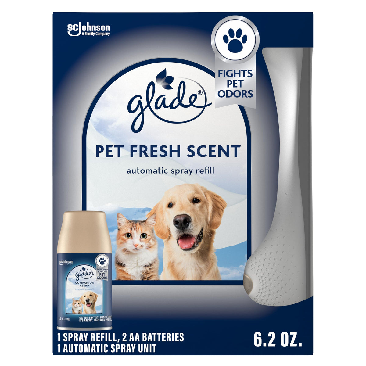 Discover the Glade Automatic Spray Refill Kit, a premium import that fights pet odors, available at Curat Cart.