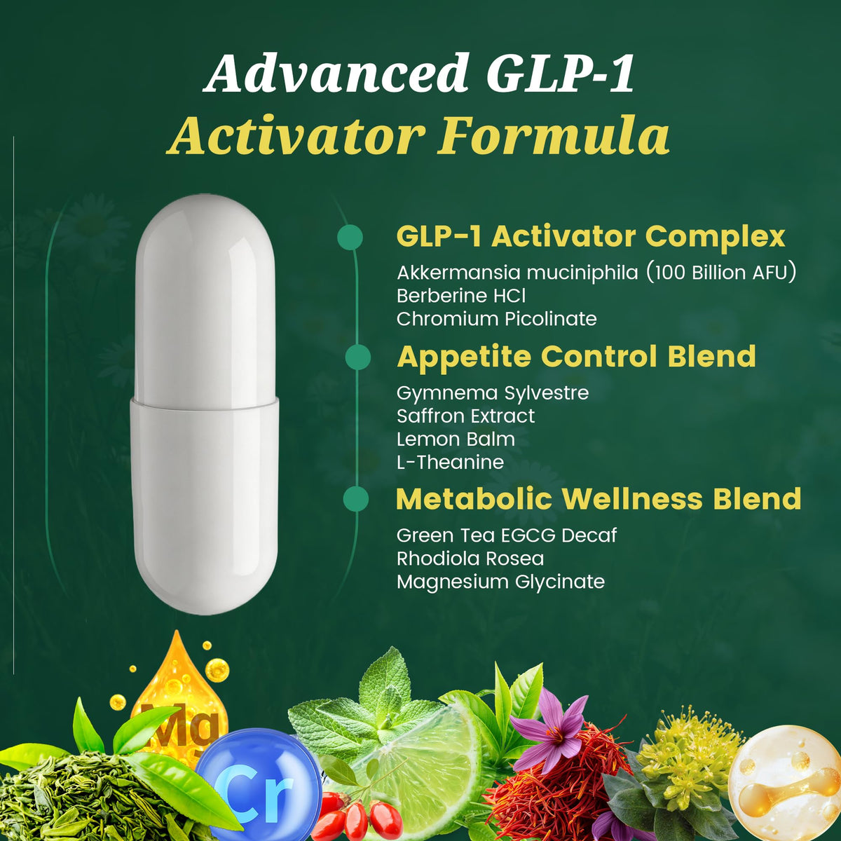 Premium GLP-1 Weight Management Appetite Control in high-quality packaging, featuring advanced ingredients for effective weight management. Available at Curat Cart.
