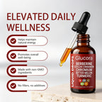 Glucora Ceylon Cinnamon Berberine Drops in high-quality packaging, promoting natural energy and overall well-being. Available at Curat Cart.