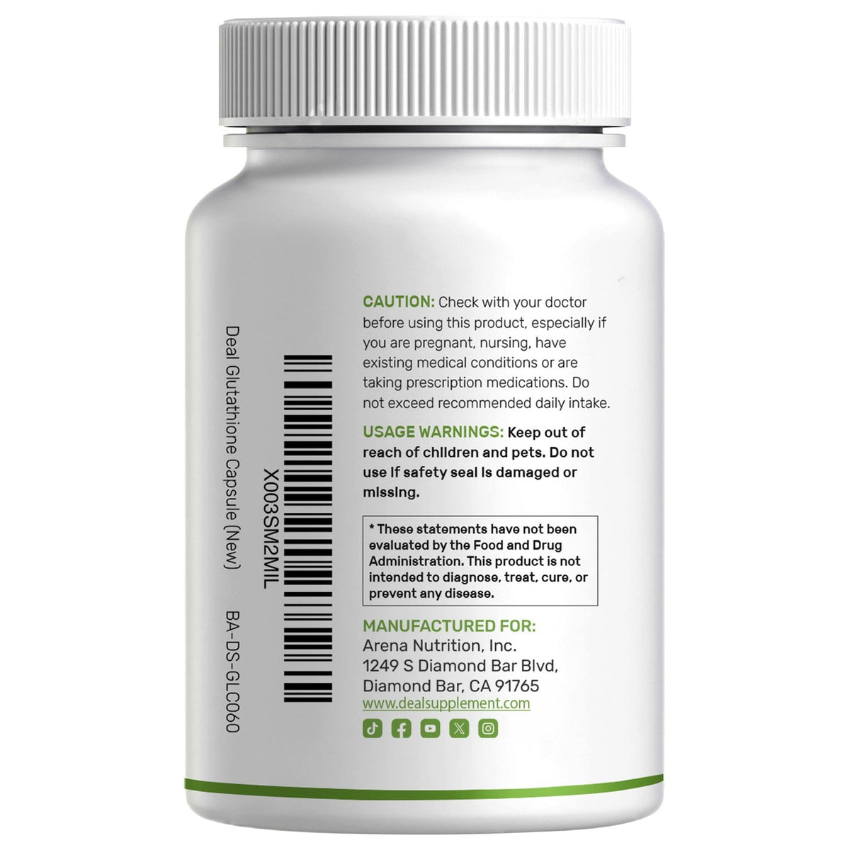 Glutathione Supplement Plus Vitamin C in a secure bottle. 100% Authentic, available in India at Curat Cart.