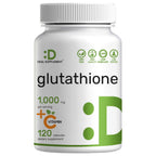 Glutathione Supplement Plus Vitamin C, a premium imported dietary supplement from Curat Cart, boosts health with 1,000 mg per serving.