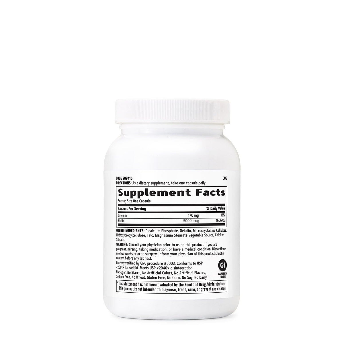 GNC Biotin supplement for healthy hair; order online in India for daily support and nourishment.