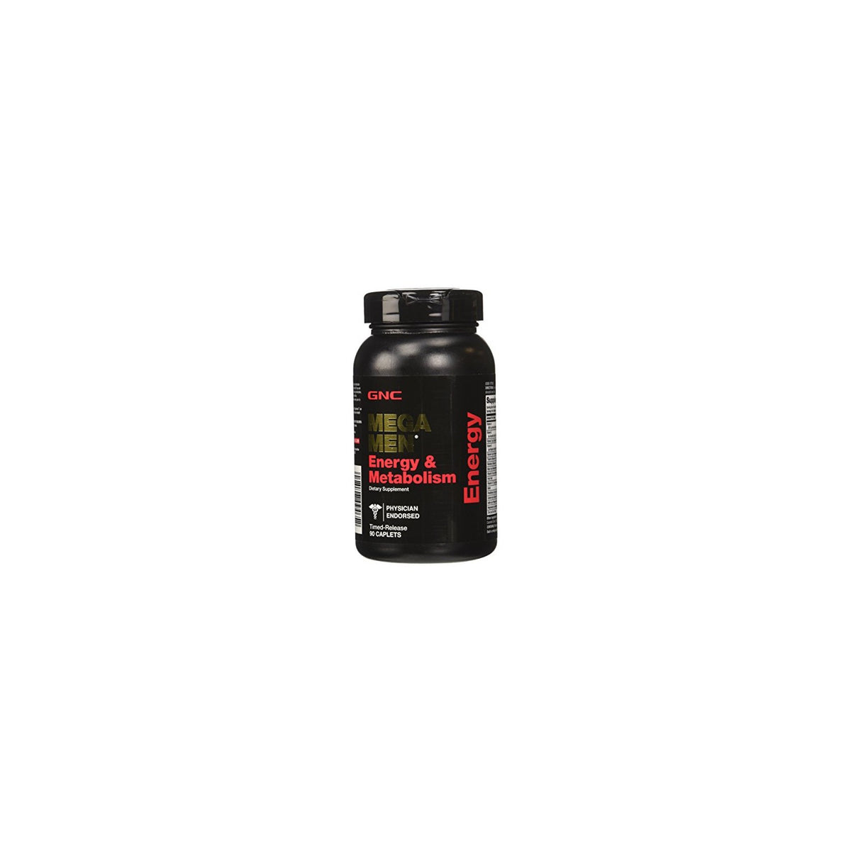 GNC Mega Men Energy Supplement in original packaging, designed to boost energy and metabolism for active lifestyles.
