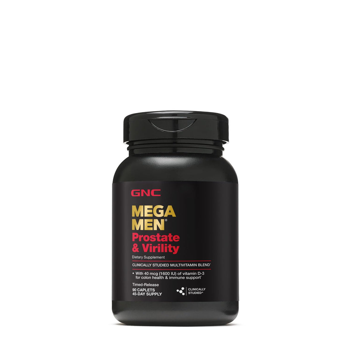 100% Genuine GNC Mega Men Prostate Multivitamin for men's health and vitality, featuring a clinically studied blend.