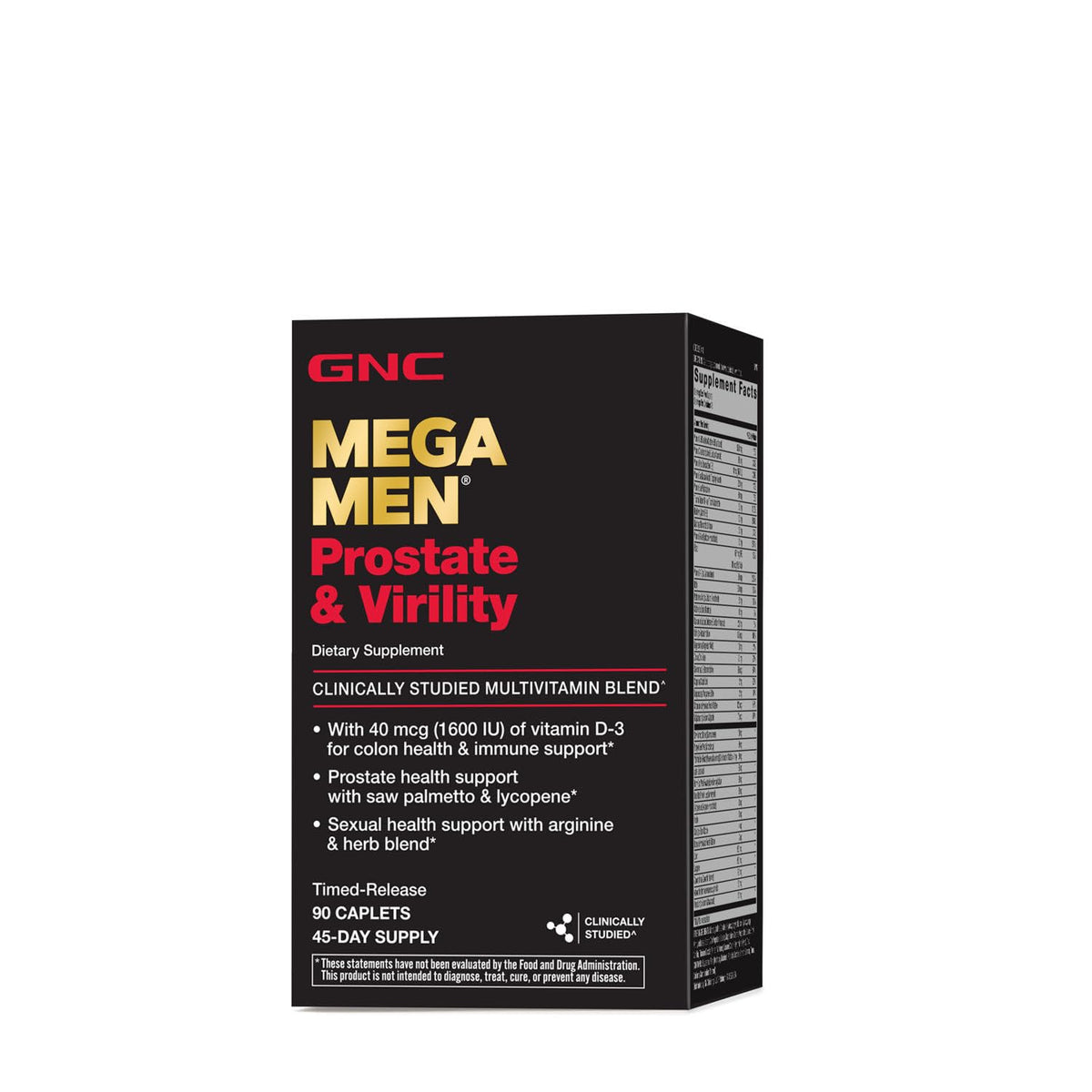 Premium imported GNC Mega Men Prostate Multivitamin supports prostate health with essential nutrients. 90 caplets included.