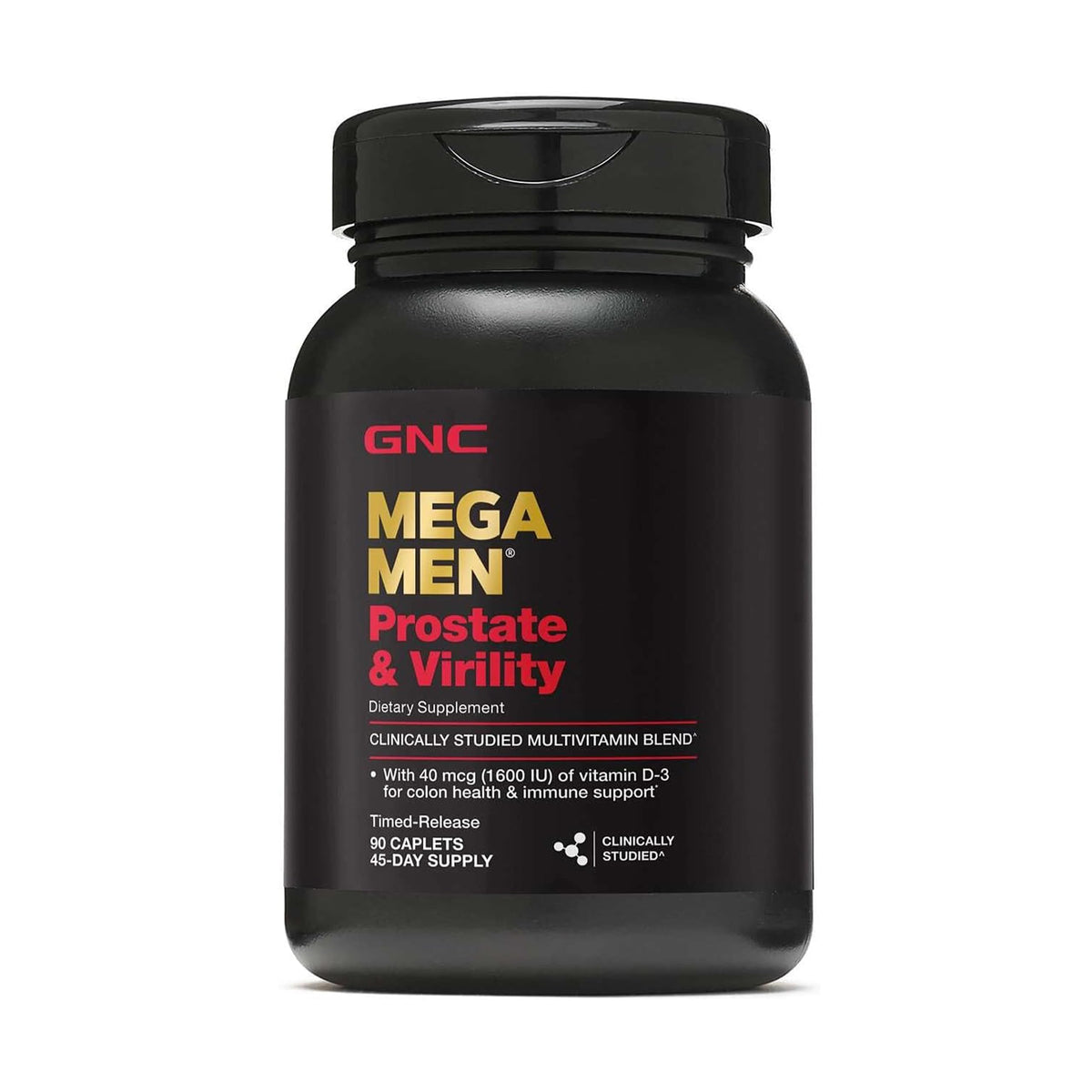 GNC Mega Men Prostate Multivitamin, 90 caplets, clinically studied formula for prostate and immune support. 100% genuine product.
