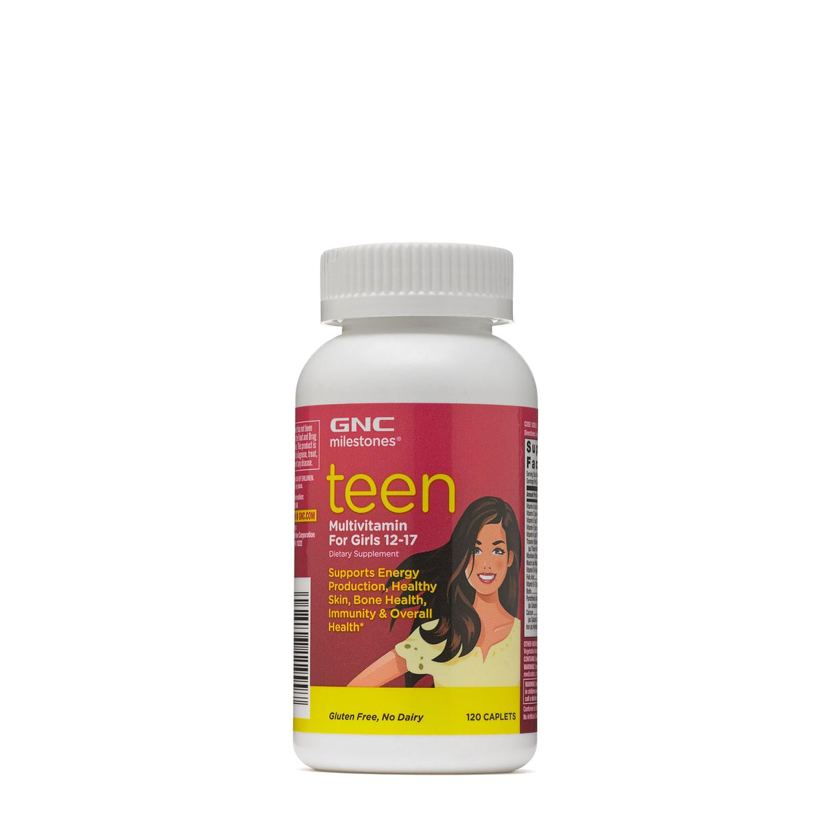 100% Genuine GNC Milestones Teen Multivitamin for girls 12-17. Supports energy, immunity, and overall health.