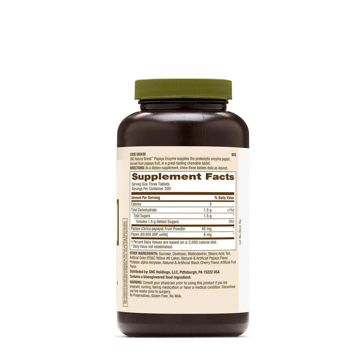 GNC Papaya Enzyme Chewable Tablets available for order in India. Enjoy digestive support with every chewable tablet!
