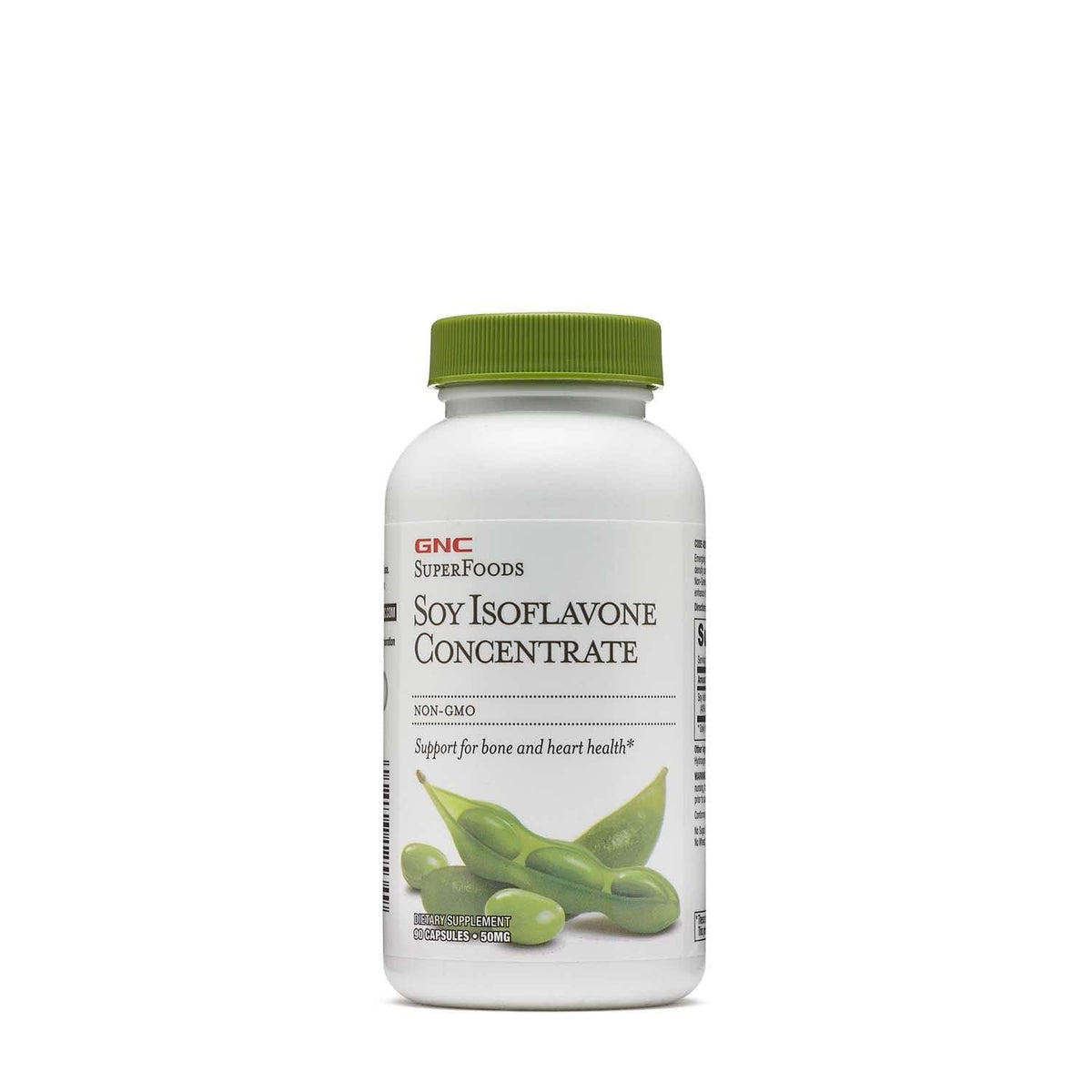 GNC Soy Isoflavone Concentrate, 100% genuine supplement for bone and heart health, non-GMO, authentic product.