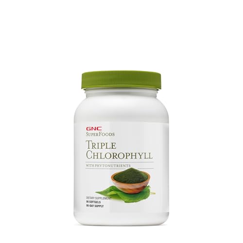 GNC Superfoods Triple Chlorophyll supplement bottle, verified by CuratCart for quality and trustworthiness.