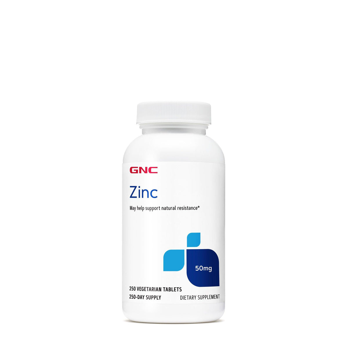 GNC Zinc Supplement, 250 vegetarian tablets, 50mg for natural resistance. 100% genuine dietary support.