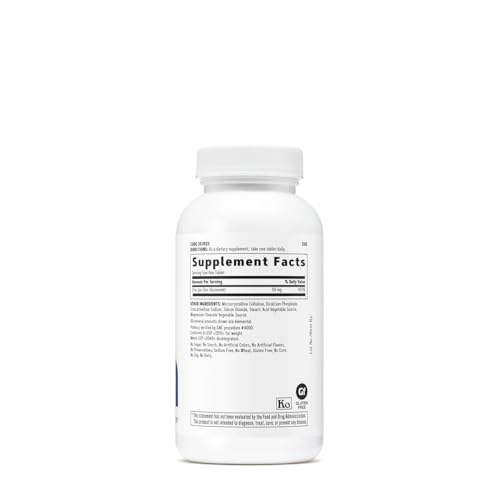 GNC Zinc Supplement bottle showcasing detailed facts. Verified by CuratCart for quality assurance and trust.