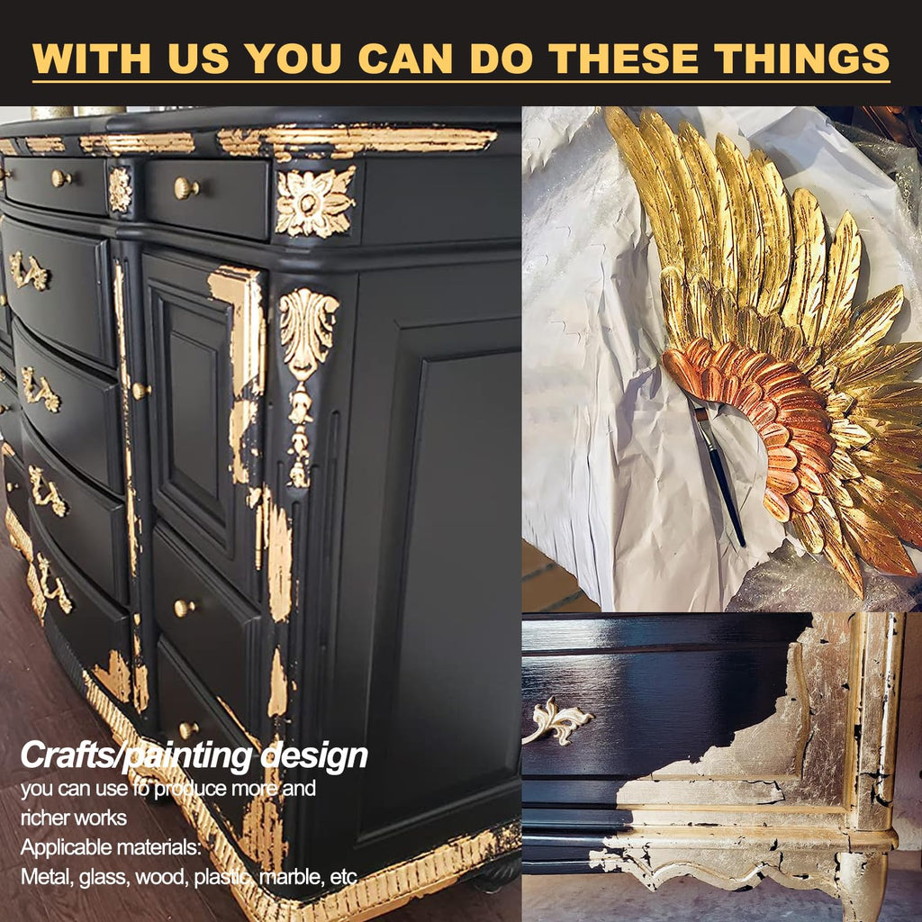 Wadities Gold Leaf Gilding Adhesive enhances crafts and painting design. Perfect for creating stunning decor with Curat Cart.