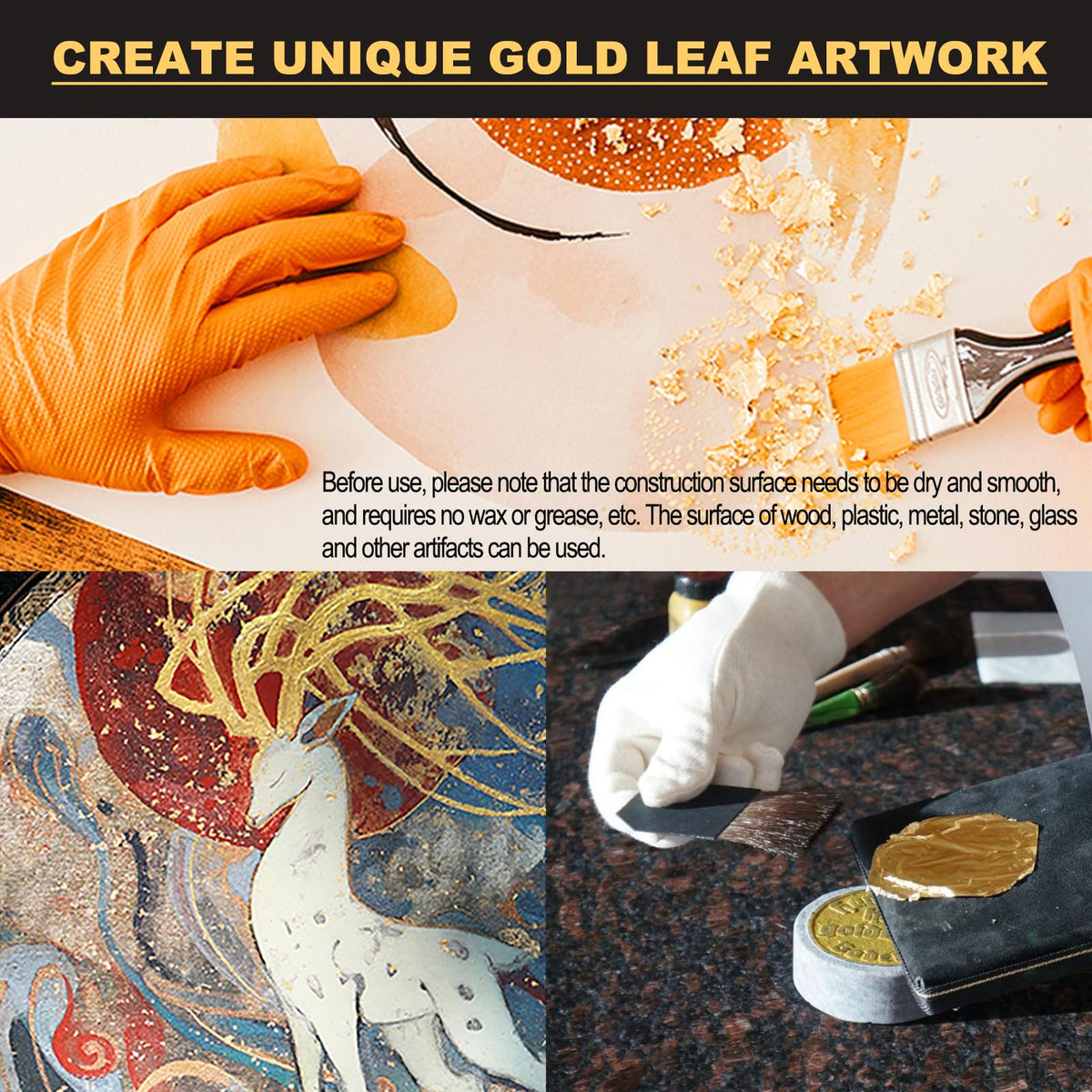 Wadities Gold Leaf Gilding Adhesive, a premium import for exquisite gold leaf artwork. Available at Curat Cart.
