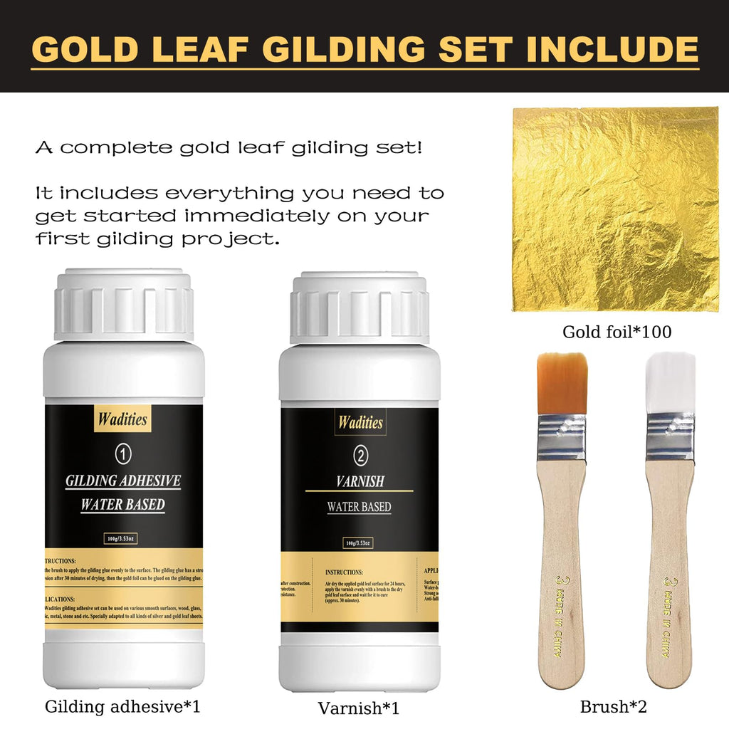 Wadities Gold Leaf Gilding Adhesive set, 100% Authentic, available at Curat Cart for all your gilding needs in India.