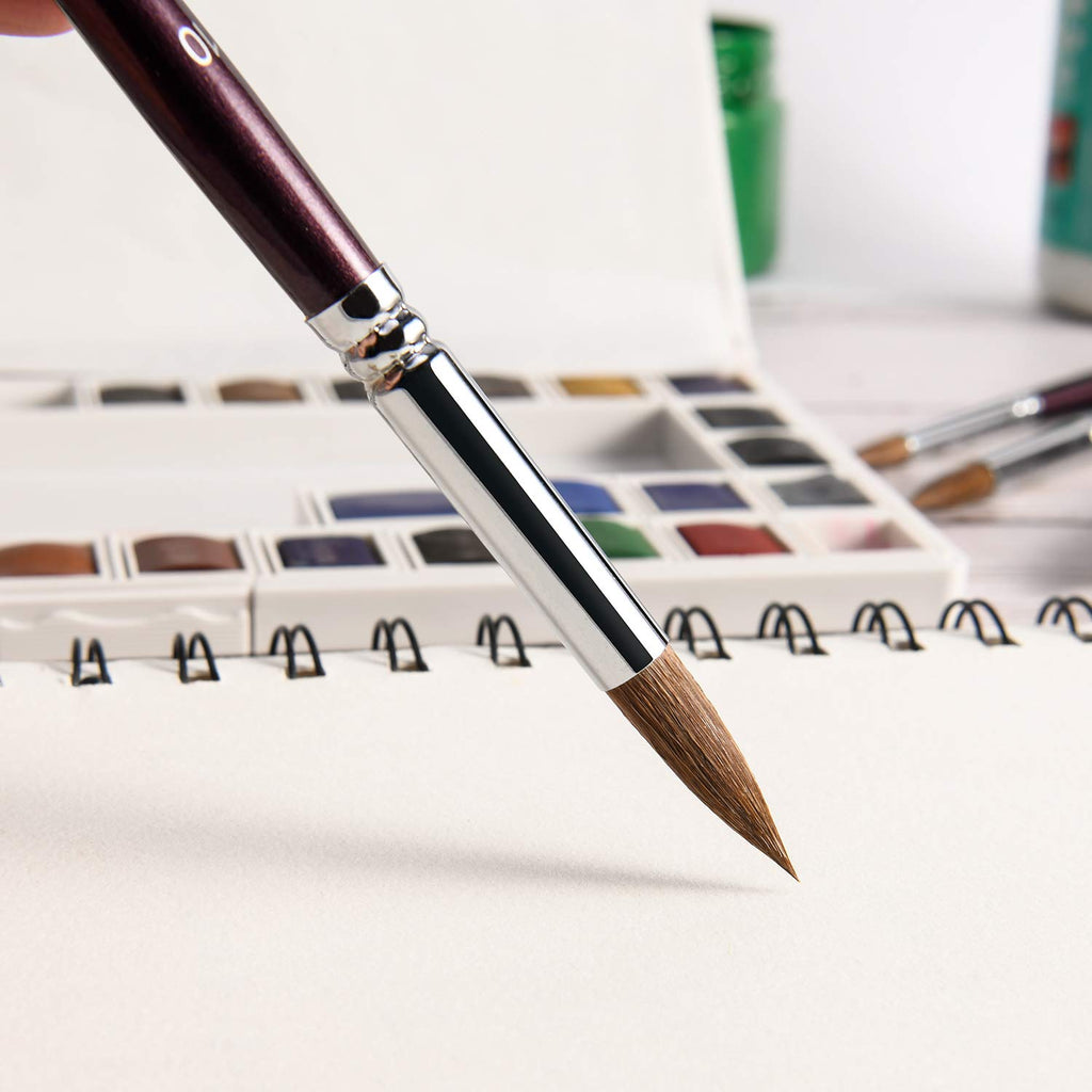 High-quality Golden Maple Watercolor Brushes Set showcased, perfect for artists. Available at Curat Cart.
