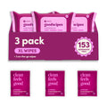 Premium imported goodwipes Flushable Wipes in a 3-pack with rosewater scent, available at Curat Cart for a refreshing clean.