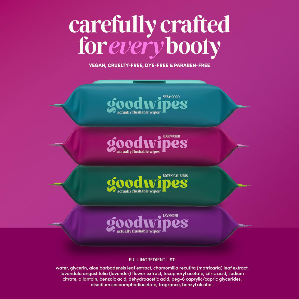 Discover premium imported goodwipes, cruelty-free flushable wipes for every booty, available at Curat Cart.