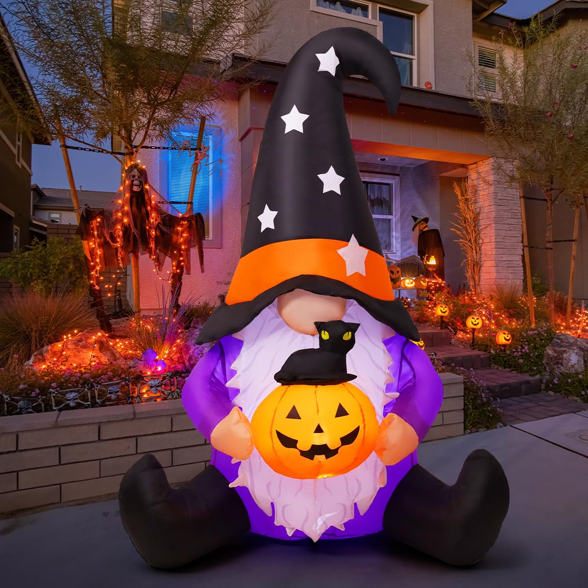 Discover the premium imported GOOSH Halloween Gnomes inflatables, perfect for festive decor. Available at Curat Cart.