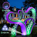 GOOSH Inflatable Octopus Decoration features fast inflate technology and bright LEDs, perfect for festive displays. Available at Curat Cart.