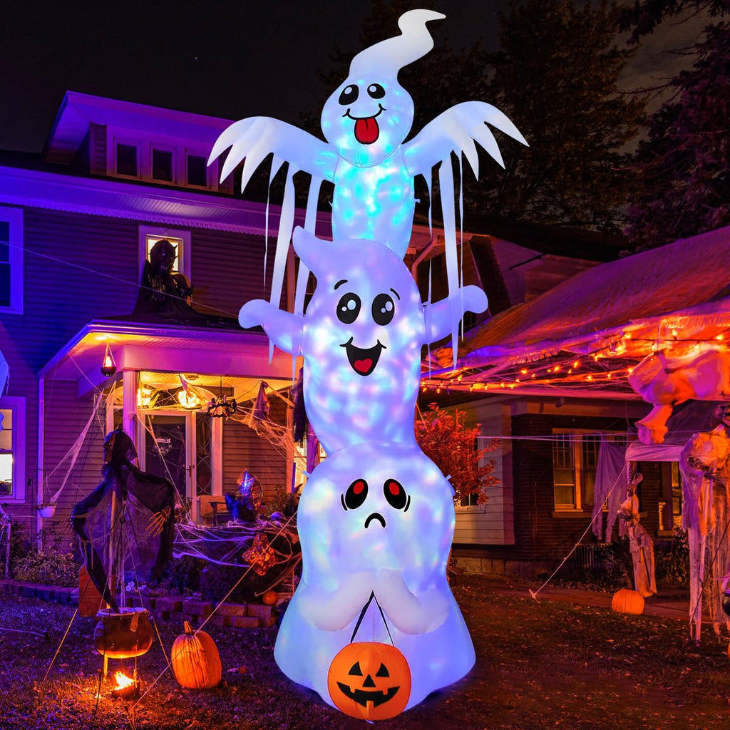 Elevate your Halloween decor with these premium imported GOOSH inflatable ghosts, a striking addition from Curat Cart that captivates all.