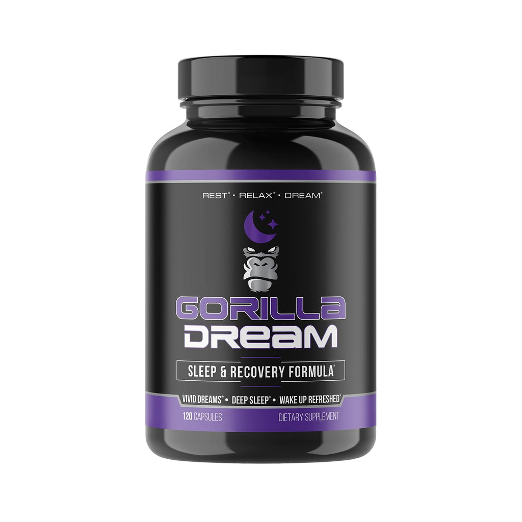 Gorilla Mind Dream Sleep Supplement, a premium import for restful sleep and recovery, available at Curat Cart.