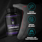Gorilla Mind Dream sleep supplement in high-quality packaging, promoting vivid dreams and deep sleep. Available at Curat Cart.