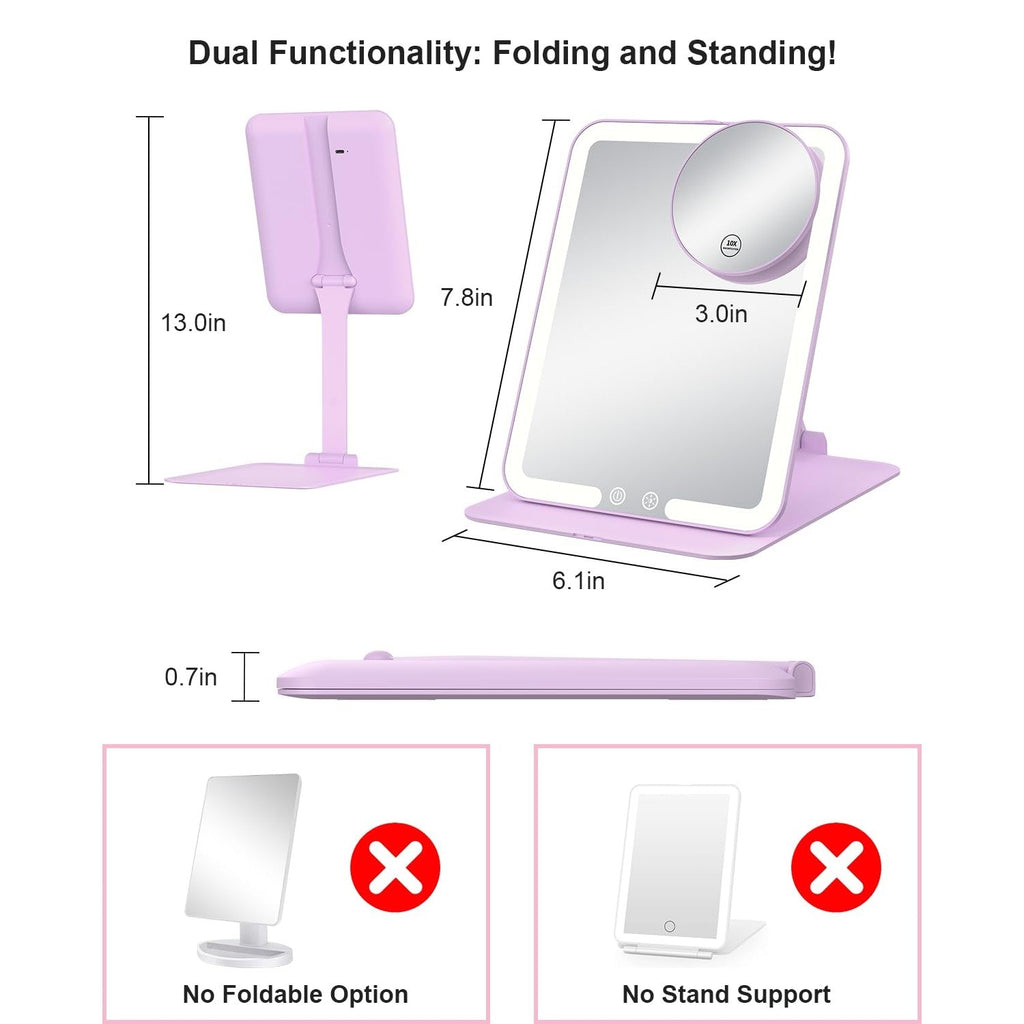 Gospire Travel Makeup Mirror features dual functionality for folding and standing. Available in India, order online now!