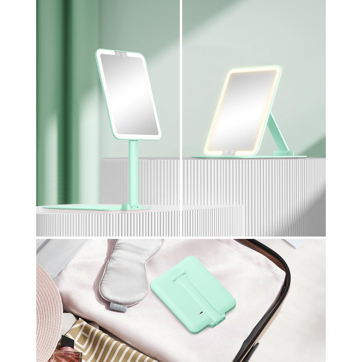 Gospire Travel Makeup Mirror with lights, perfect for on-the-go beauty. Available online for order in India.