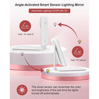 Gospire Travel Makeup Mirror with automatic lighting. Premium imported design for easy travel and convenience.