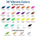 Explore GOTIDEAL Fine Tip Liquid Chalk Markers in 30 vibrant colors, specially curated by Curat Cart for your creative needs.