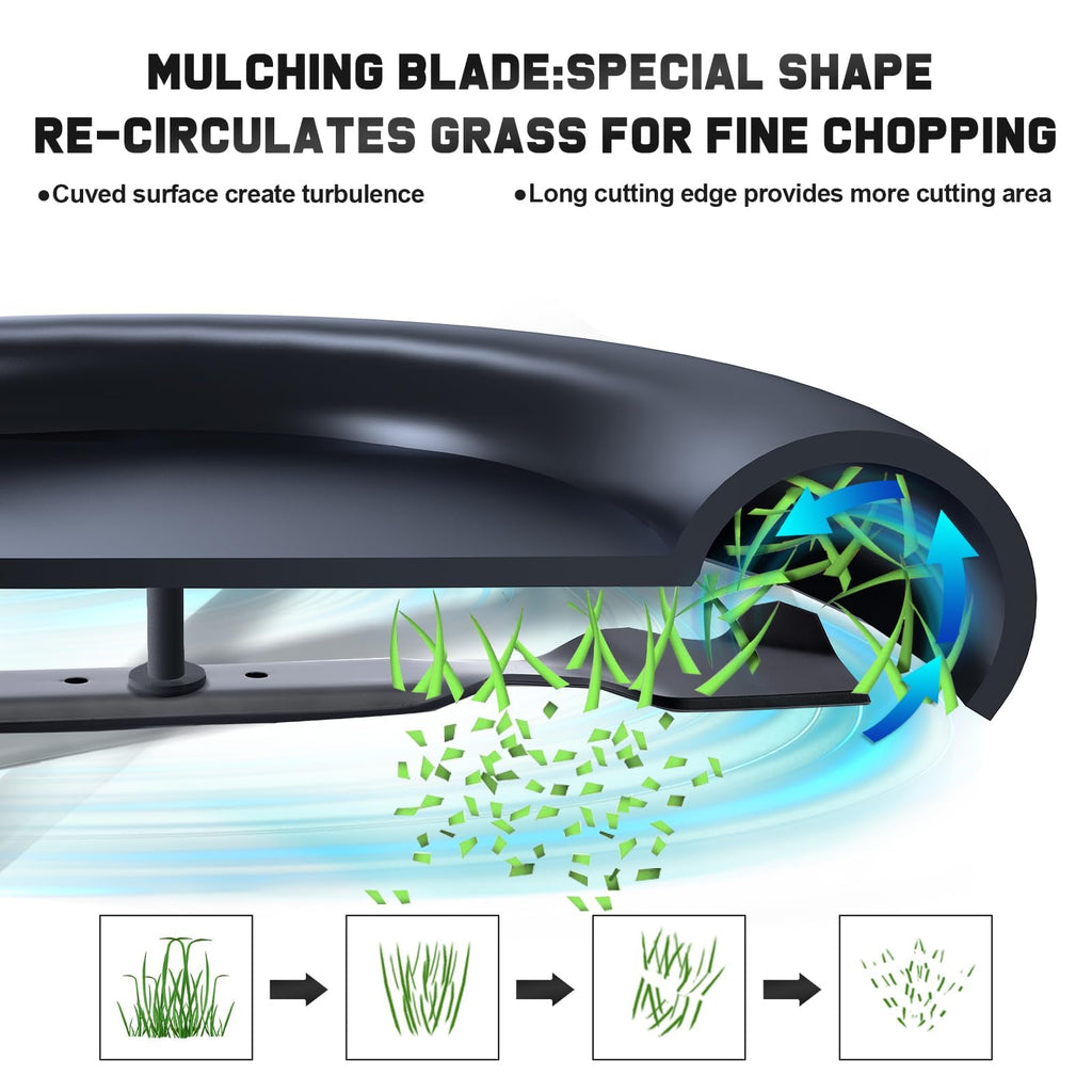Grasscool Mower Mulching Blades enhance your lawn care with fine chopping efficiency. Ideal for maintaining a pristine garden. Available at Curat Cart.