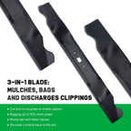 Grasscool Mower Mulching Blades in official packaging, designed for efficient grass cutting and nutrient recycling. Available at Curat Cart.