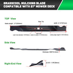 Grasscool Mower Mulching Blades compatible with 21" mower deck, 100% Authentic, available at Curat Cart in India.