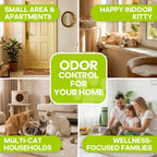 Grayleaf Unscented Cat Litter Deodorizer enhances odor control in small apartments, perfect for multi-cat households. Available at Curat Cart.