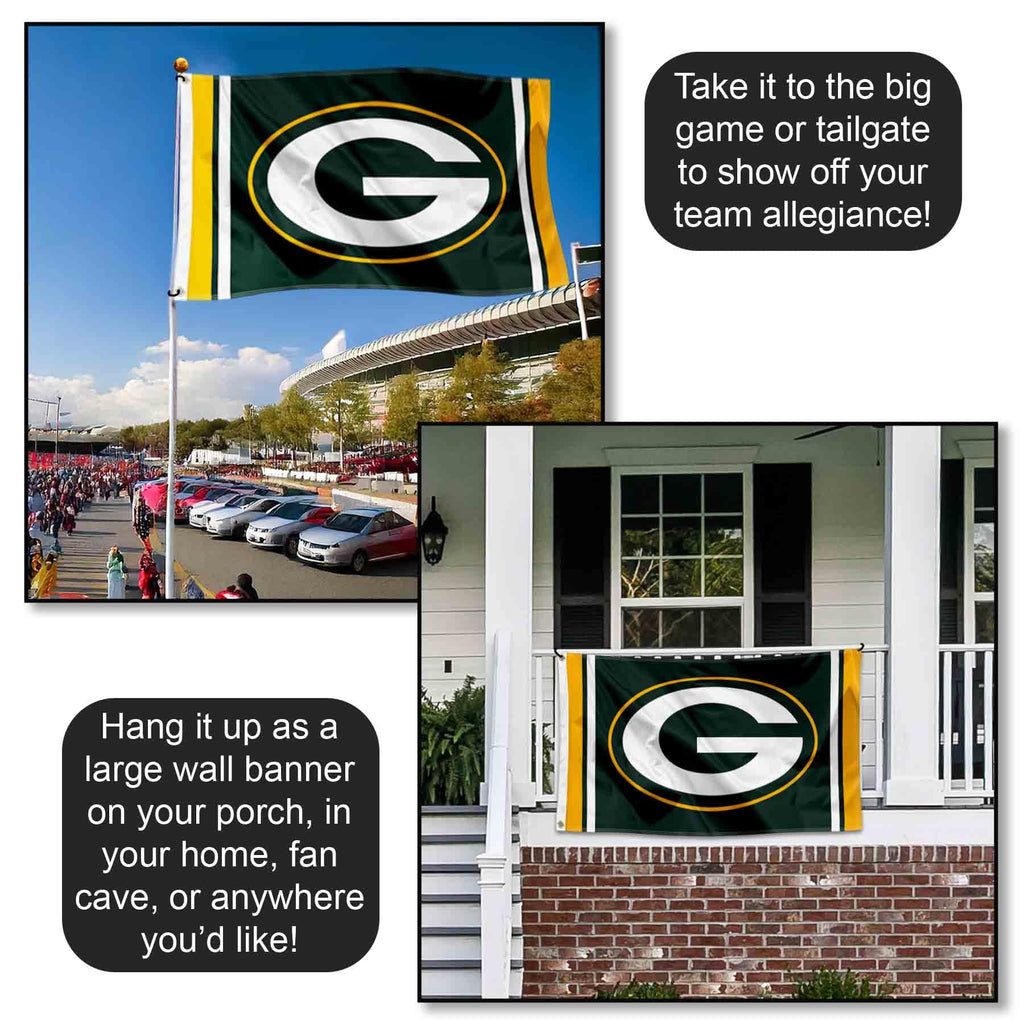 Showcase your team pride with the exclusive Green Bay Packers flag, specially curated by Curat Cart for fans in India.