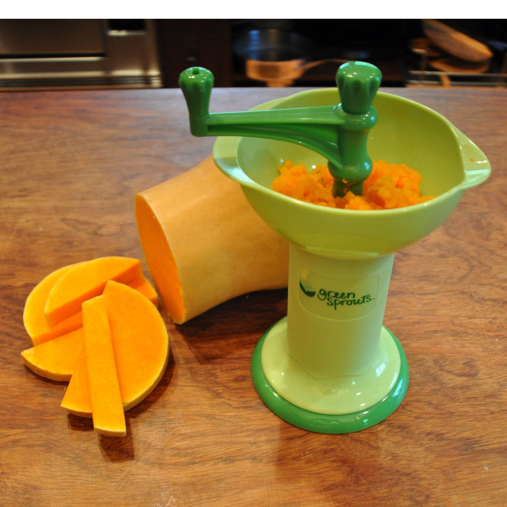 Premium Green Sprouts Baby Food Mill in official packaging, designed for easy baby food preparation. Available at Curat Cart.
