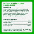 Peanut Butter flavor Greenies Pill Pockets, perfect for disguising medication. Upgrade your pet's routine at Curat Cart.