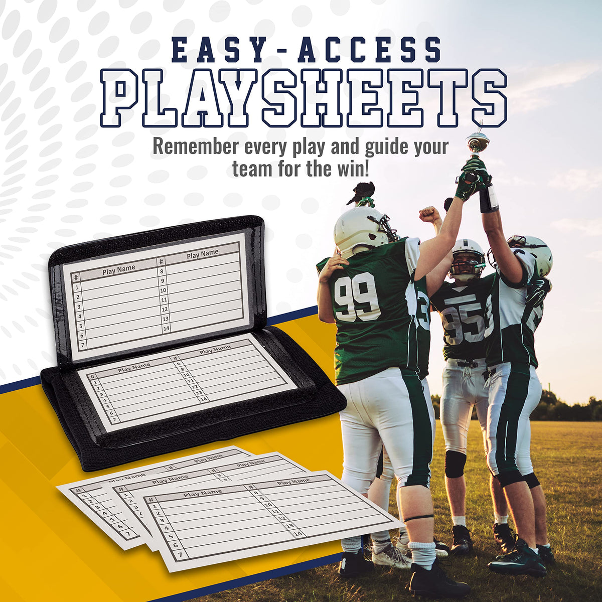 GSM Brands Quarterback Play Wristband offers easy access to plays. 100% Authentic and available at Curat Cart in India.