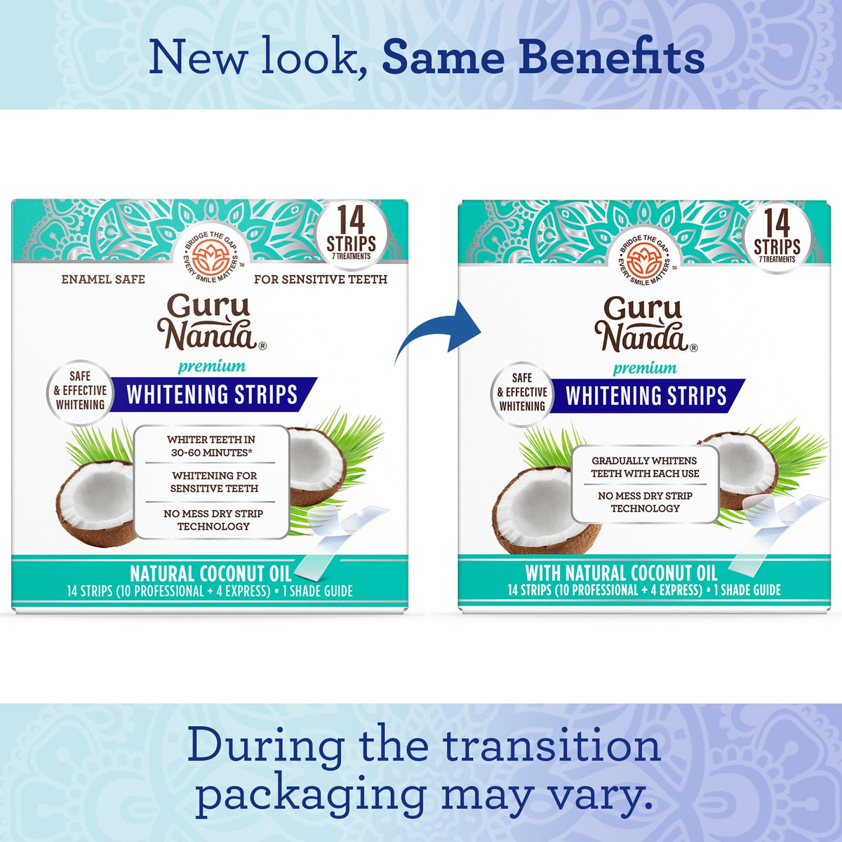 Order GuruNanda Teeth Whitening Strips online in India. Enamel safe, with natural coconut oil for sensitive teeth.
