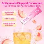 Myo-Inositol D-Chiro Inositol powder stick for women, 100% Authentic, available in India at Curat Cart. Easy daily support.