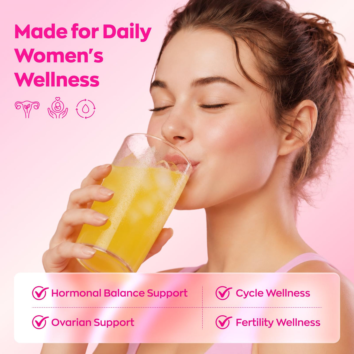 Gynable Myo-Inositol D-Chiro Inositol supports hormonal balance and cycle wellness, presented in attractive packaging. Available at Curat Cart.