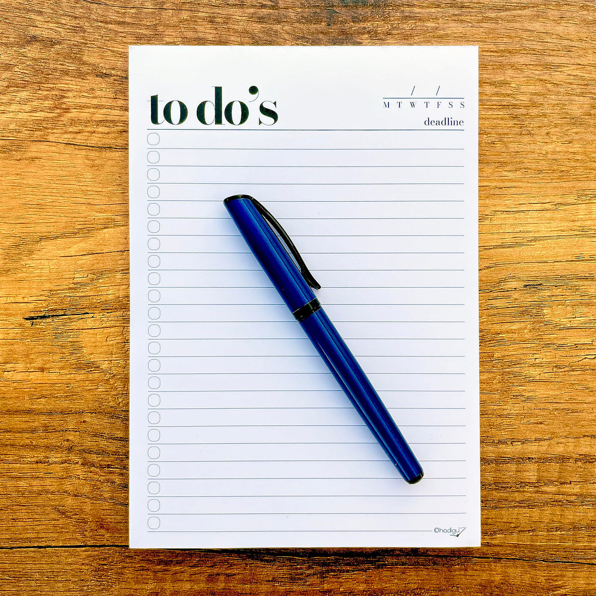 HADIGU To Do List Notepad with a sleek design, perfect for organizing tasks. 100% Authentic, available at Curat Cart in India.