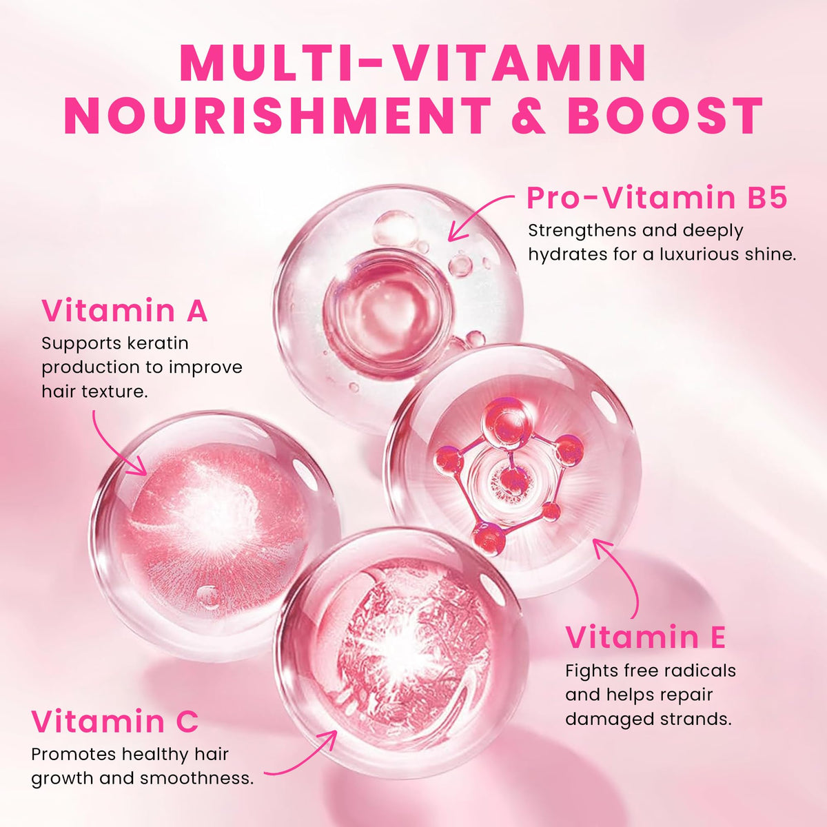 Hair oil capsules enriched with vitamins A, B5, C, and E. Verified by CuratCart for healthy, shiny hair.