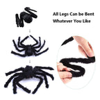 Halloween Big Spider Decorations with adjustable legs, 100% Authentic and available at Curat Cart for festive fun in India.