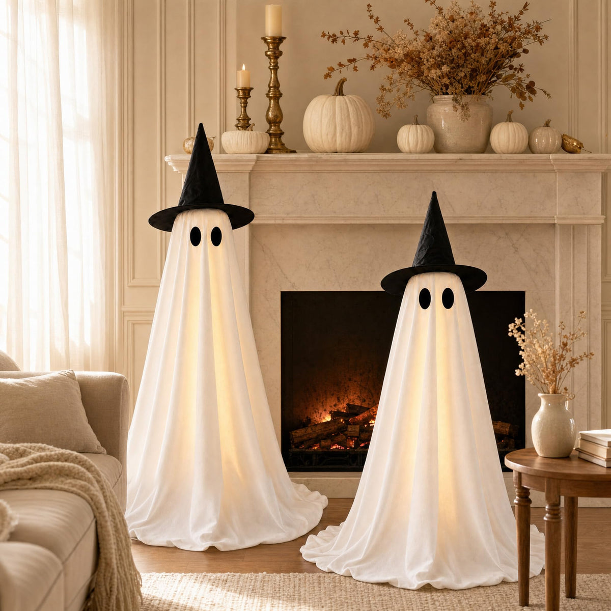 Premium imported Light Up Ghosts for enchanting Halloween decor, available at Curat Cart. Elevate your festive atmosphere.