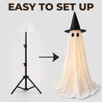 Light Up Ghosts feature easy setup with glowing lights and quality fabric, perfect for festive decor. Available at Curat Cart.