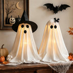 Illuminate your Halloween with premium imported Light-Up Ghosts with Witch Hats, available at Curat Cart. Perfect for festive decor.