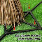 Strong ground stakes and base extension brackets for Animated Hovering Witch Decorations, exclusively at Curat Cart.